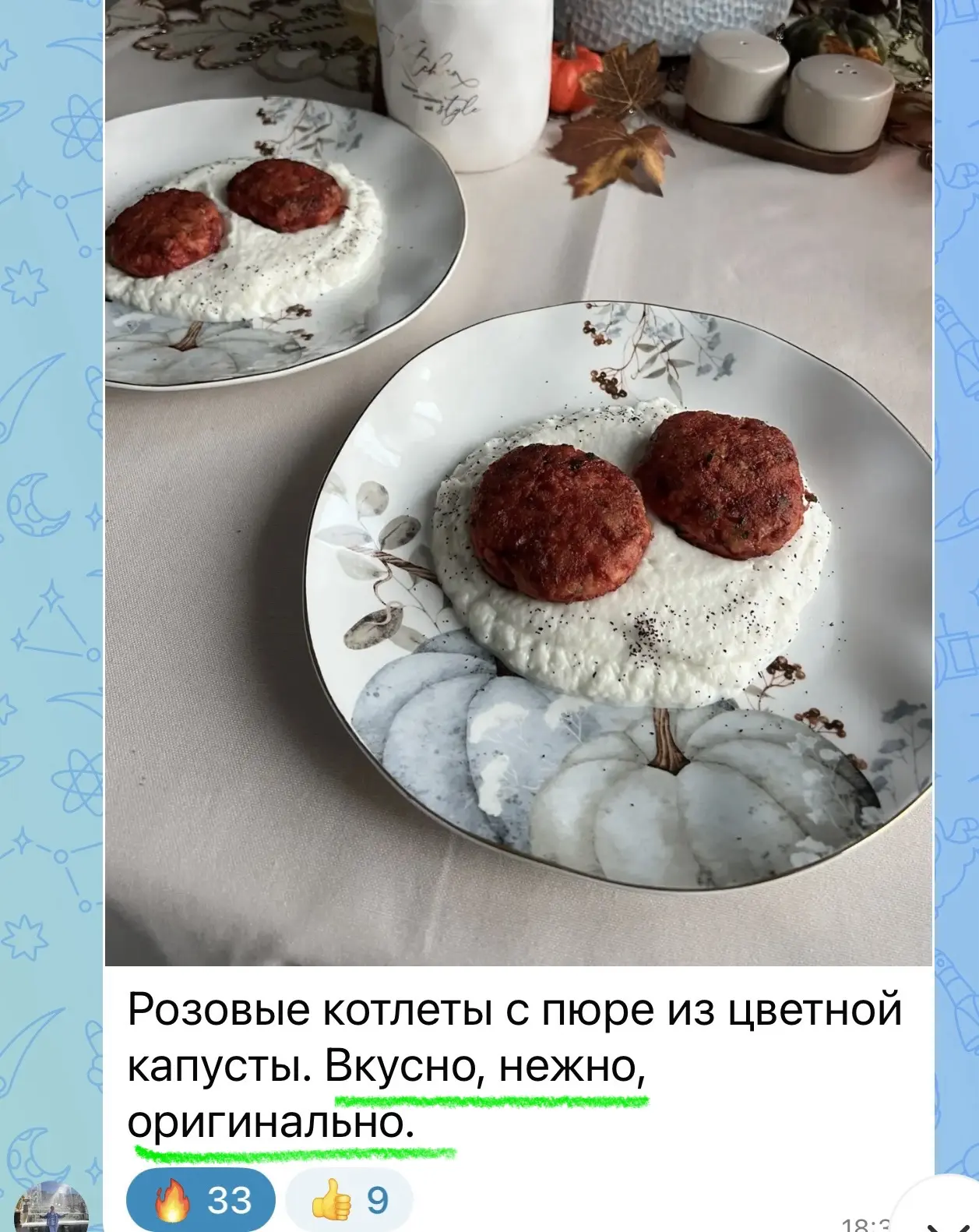 Изображение из сообщения канала
