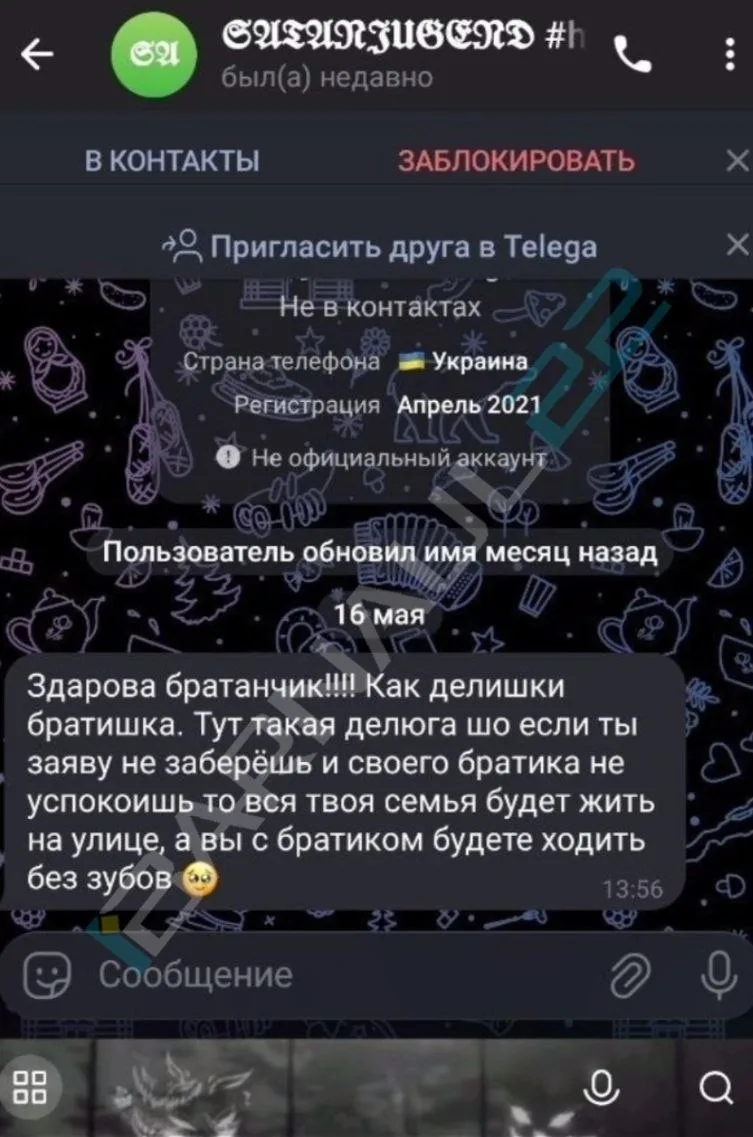 Изображение из сообщения канала