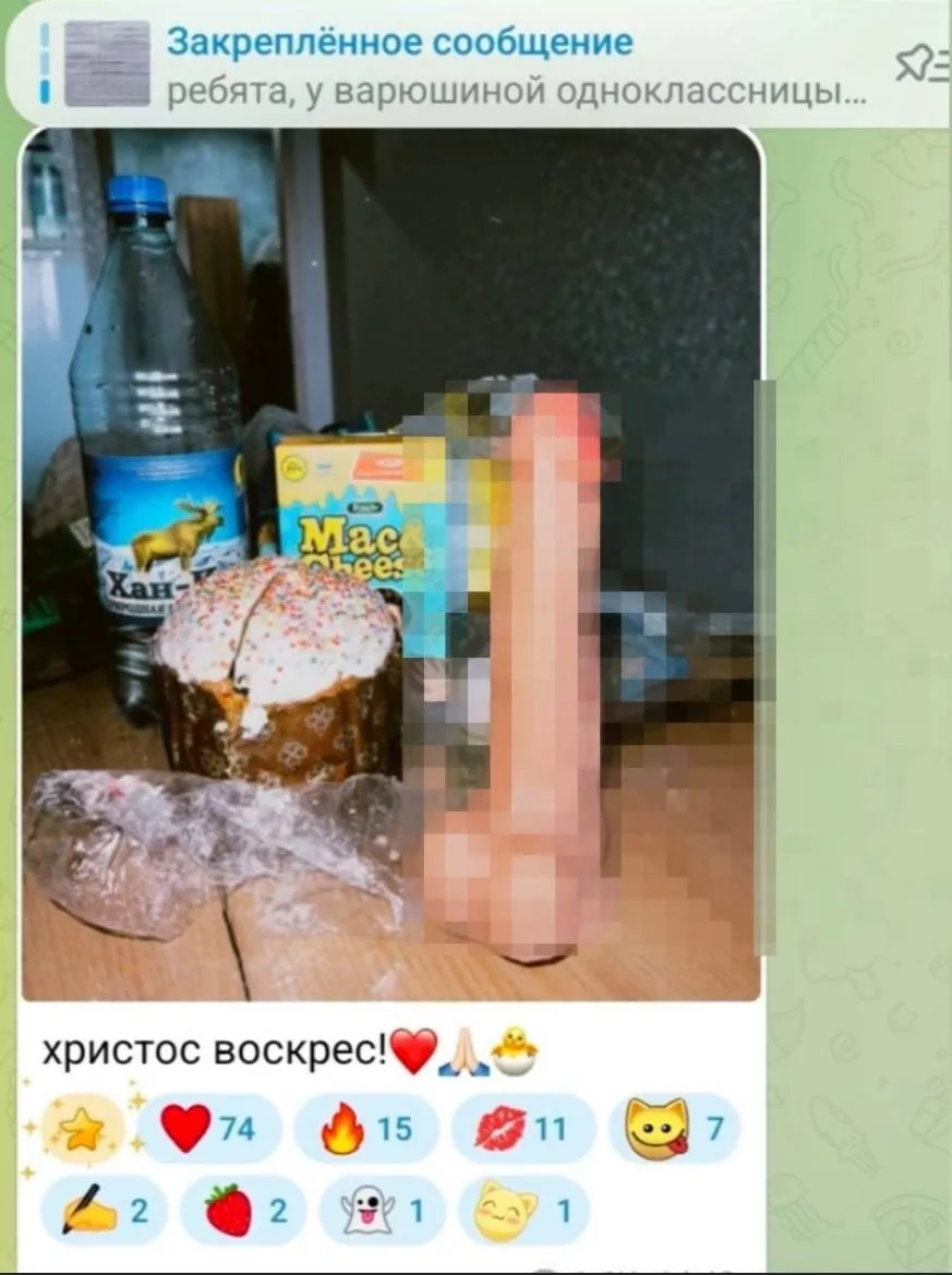 Изображение из сообщения канала