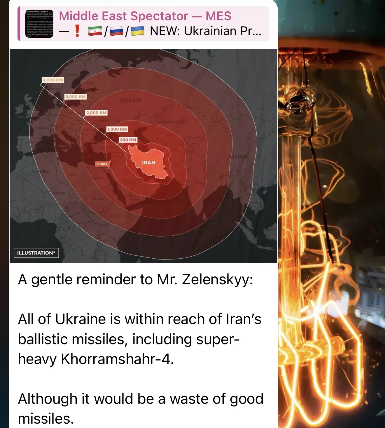 Изображение из сообщения канала