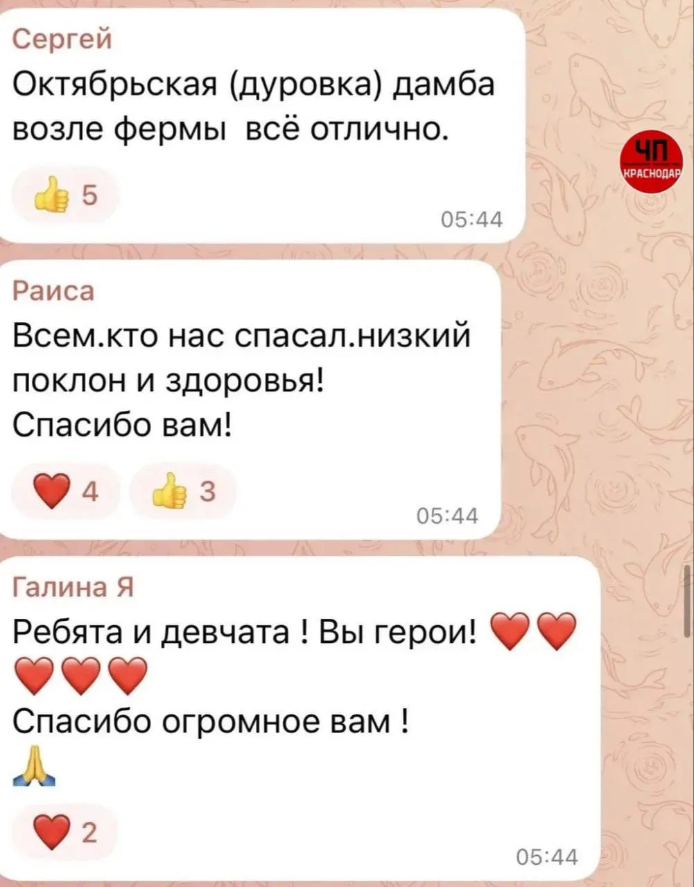 Изображение из сообщения канала