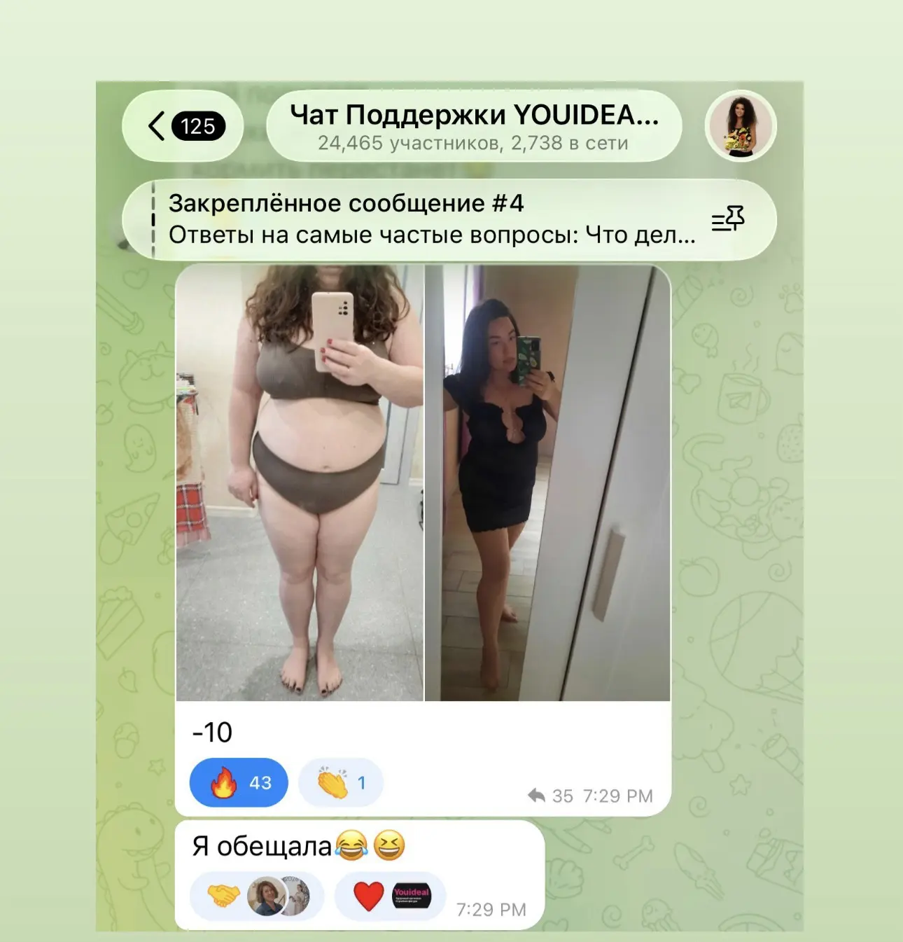 Изображение из сообщения канала