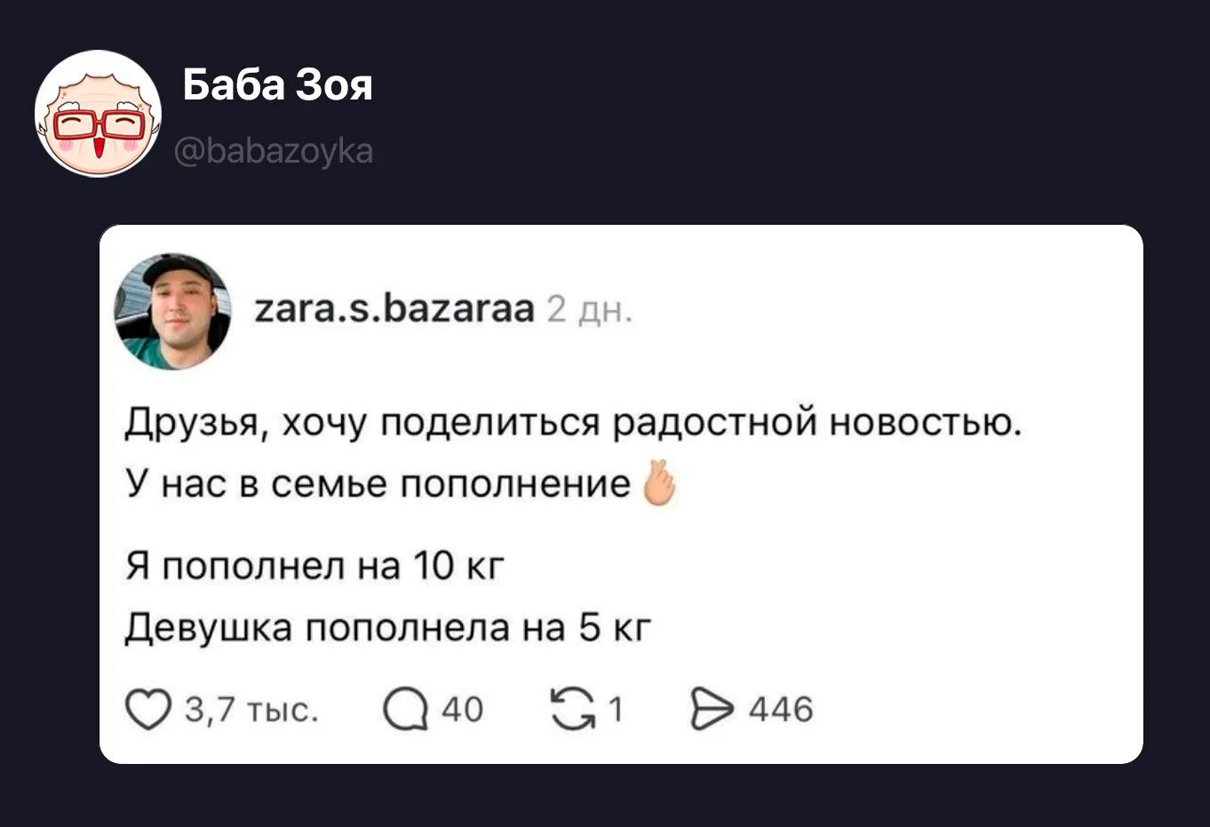 Изображение из сообщения канала