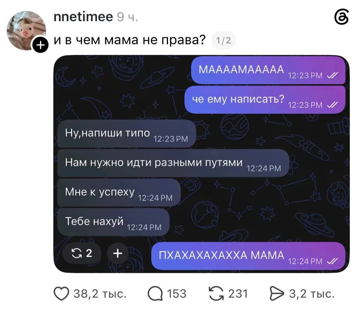 Изображение из сообщения канала