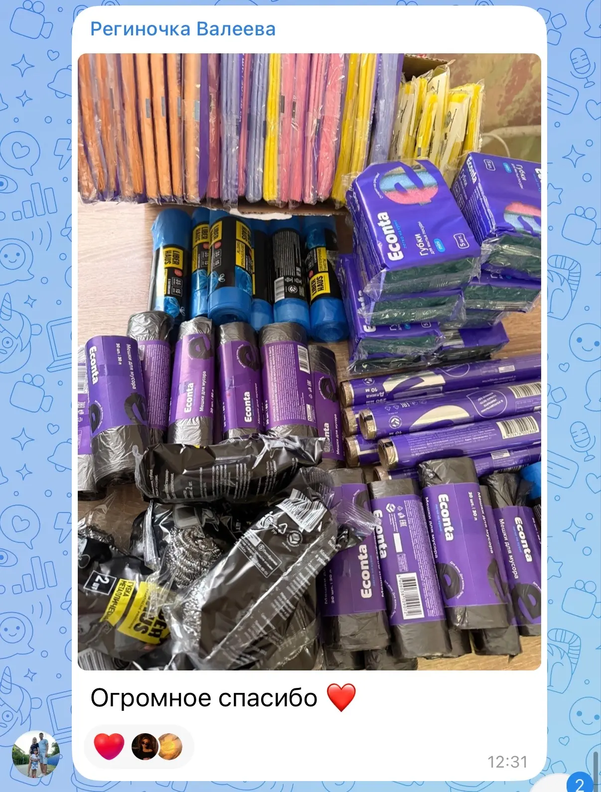 Изображение из сообщения канала