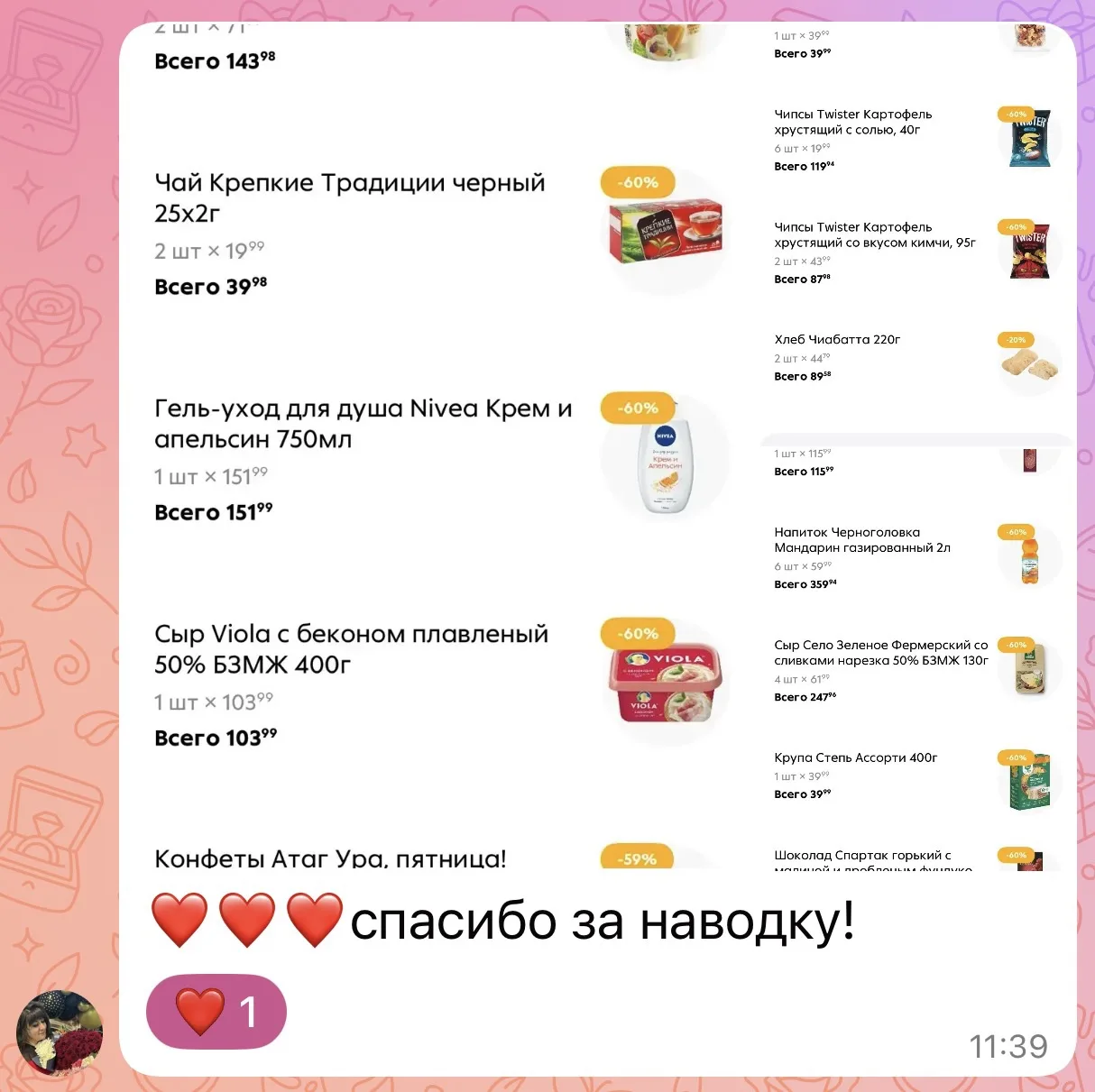 Изображение из сообщения канала