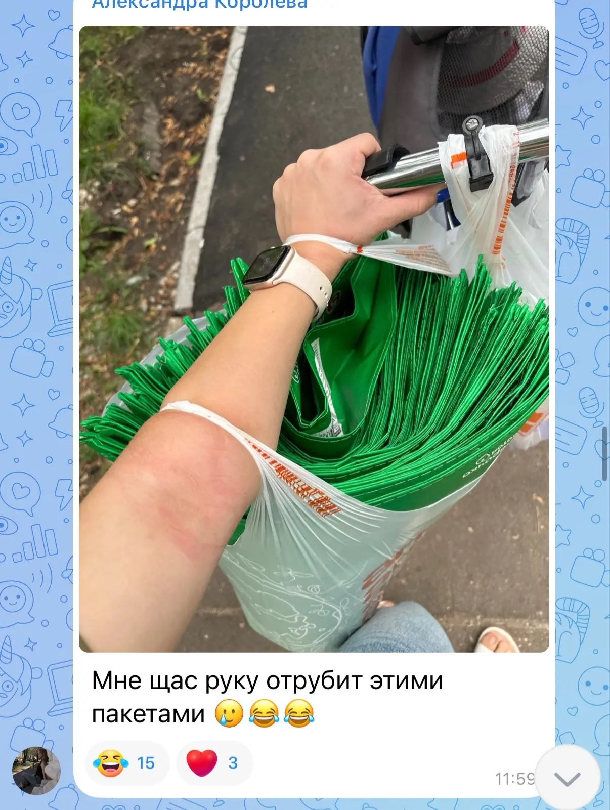 Изображение из сообщения канала