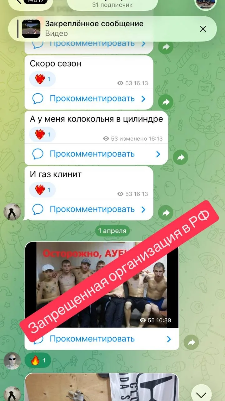 Изображение из сообщения канала
