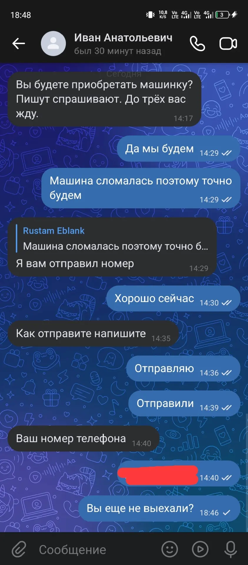 Изображение из сообщения канала