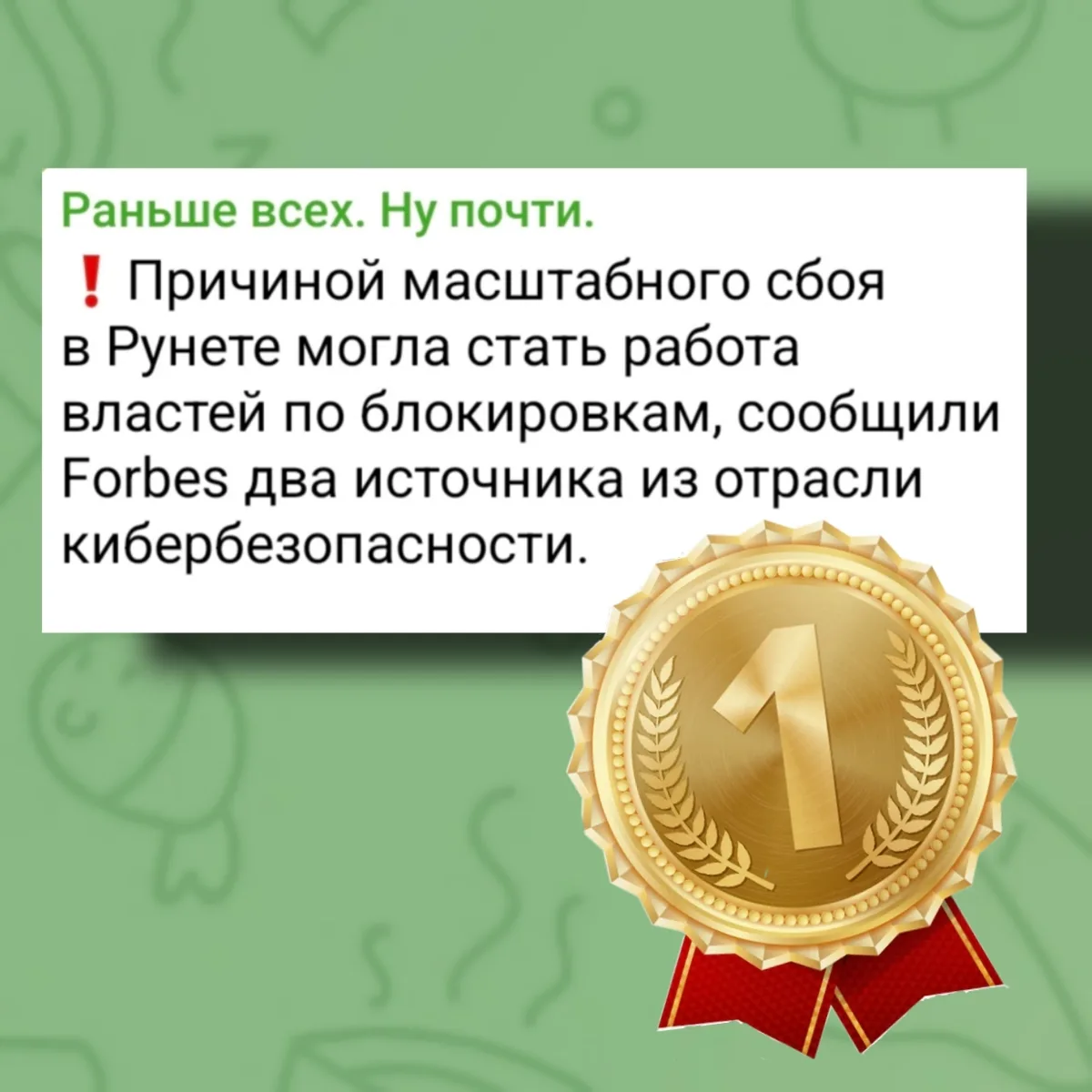 Изображение из сообщения канала