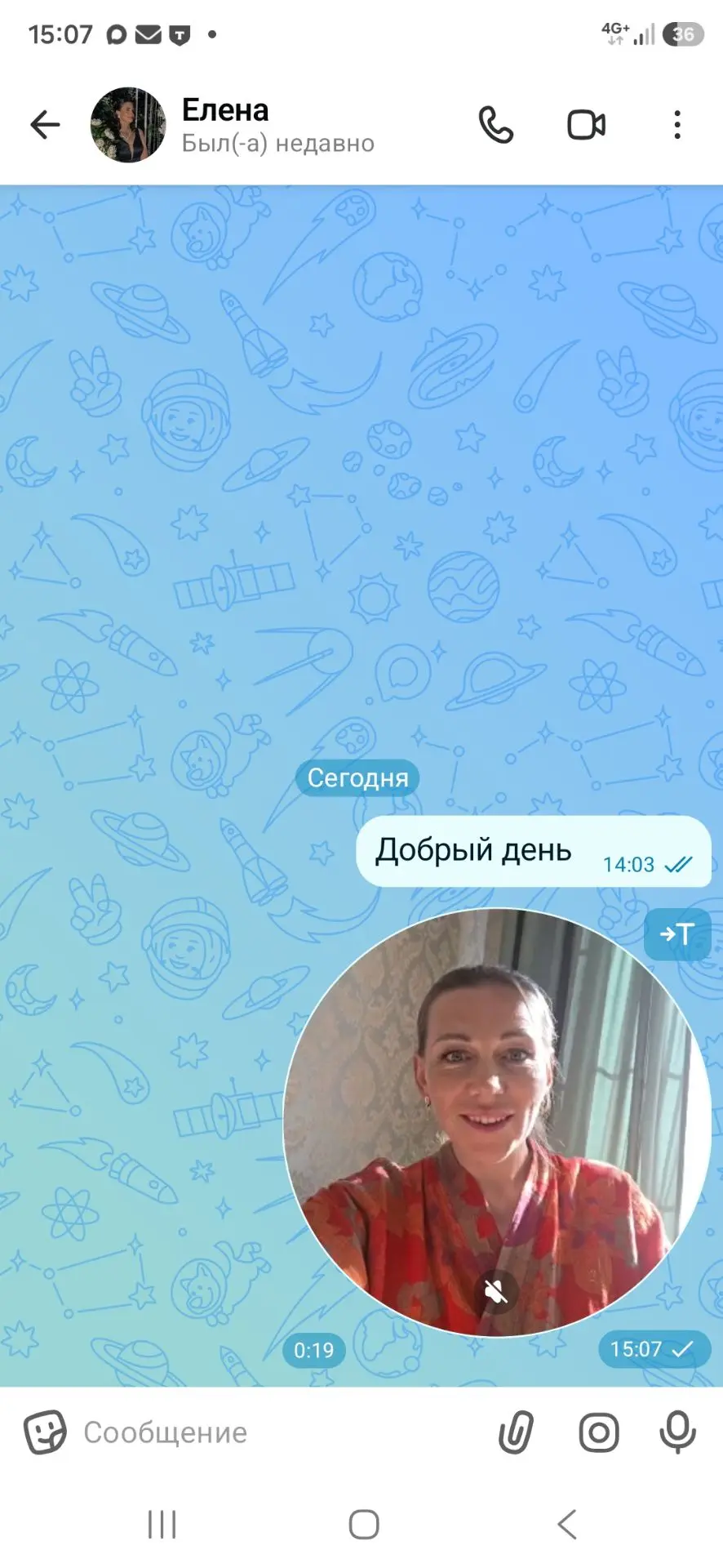Изображение из сообщения канала