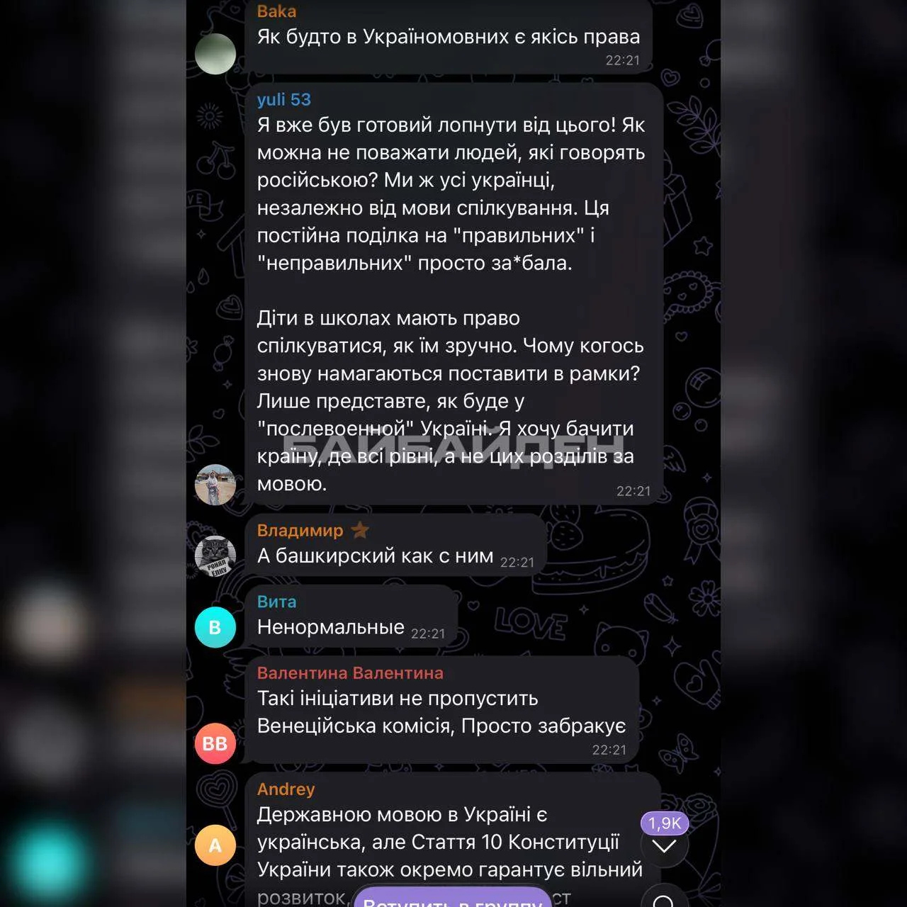 Изображение из сообщения канала