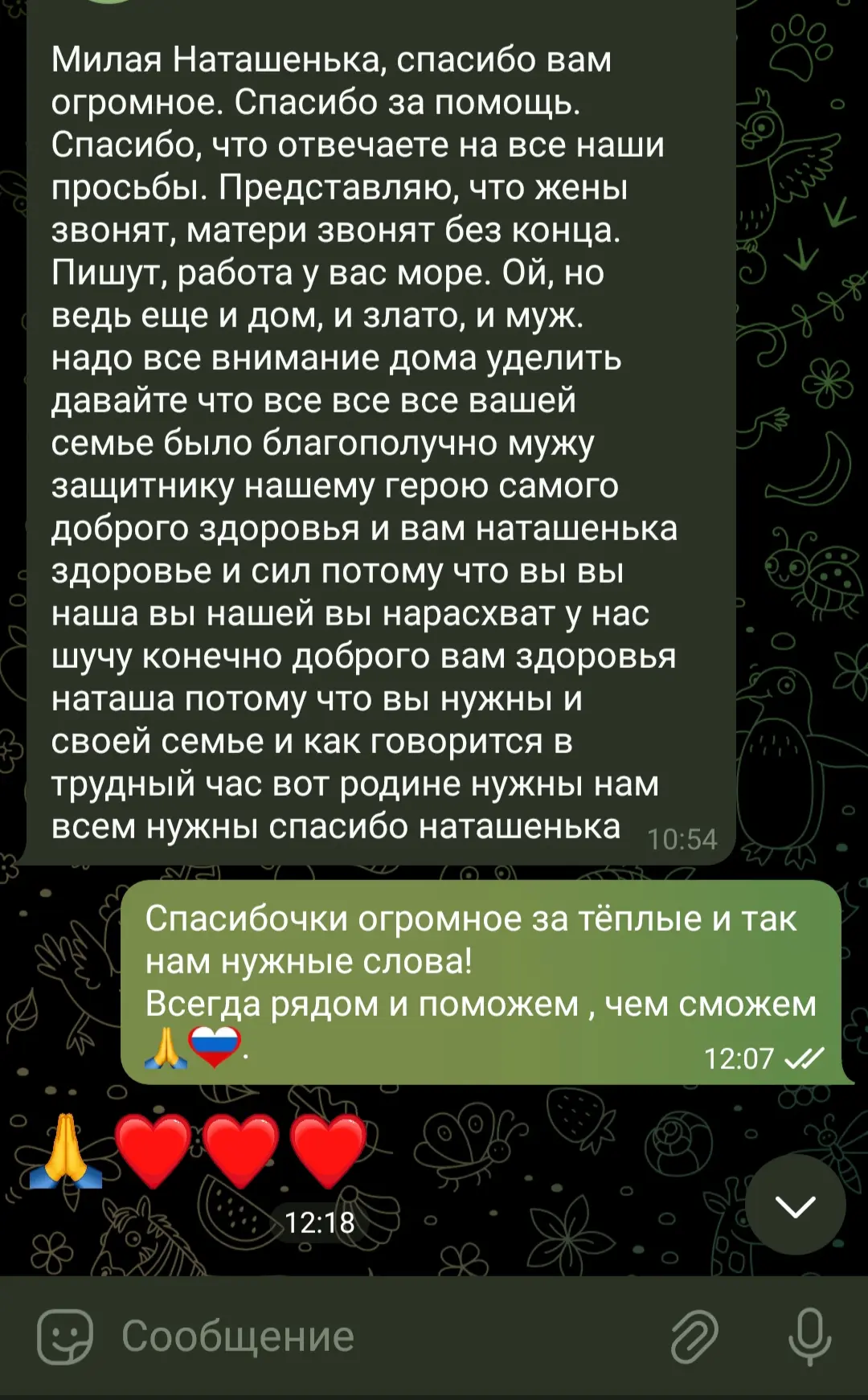 Изображение из сообщения канала