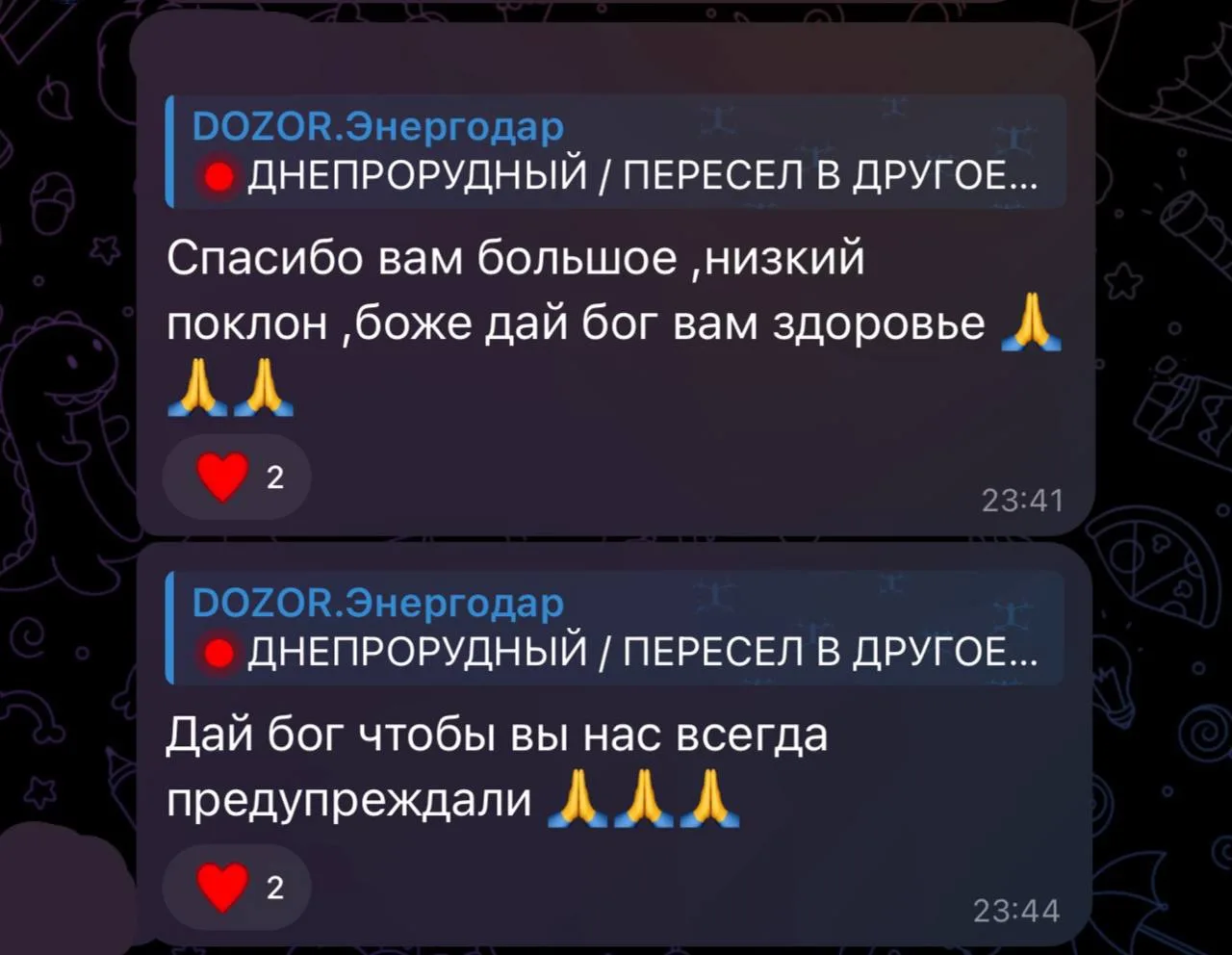 Изображение из сообщения канала