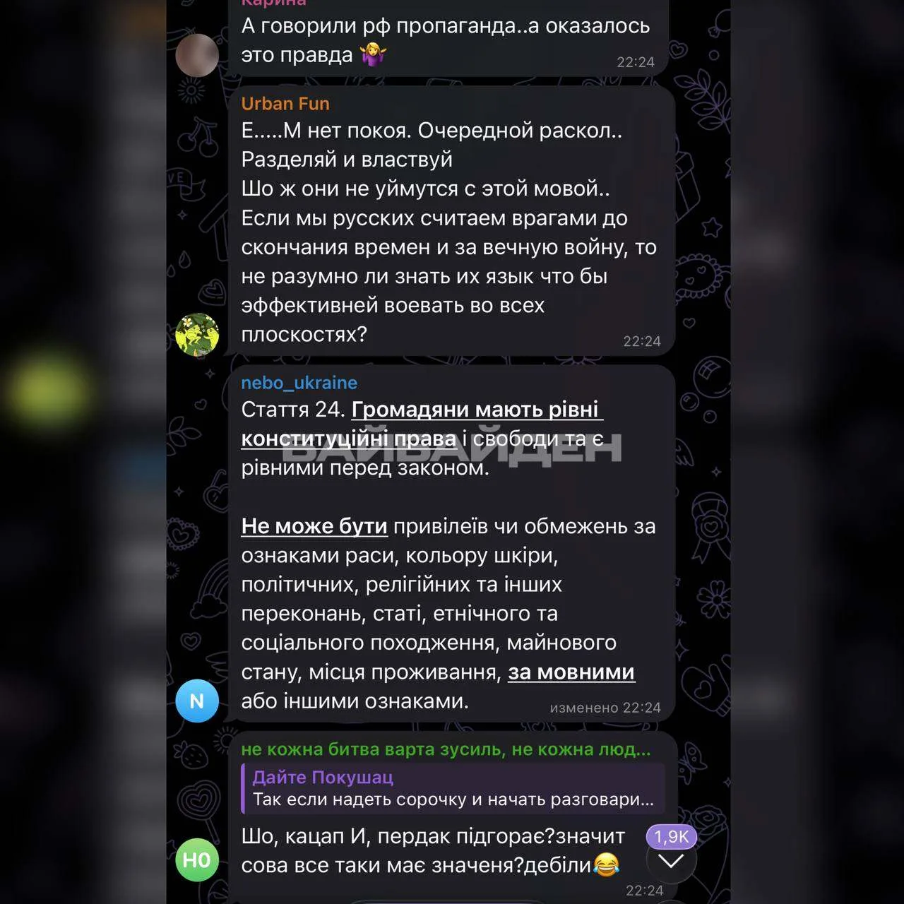 Изображение из сообщения канала