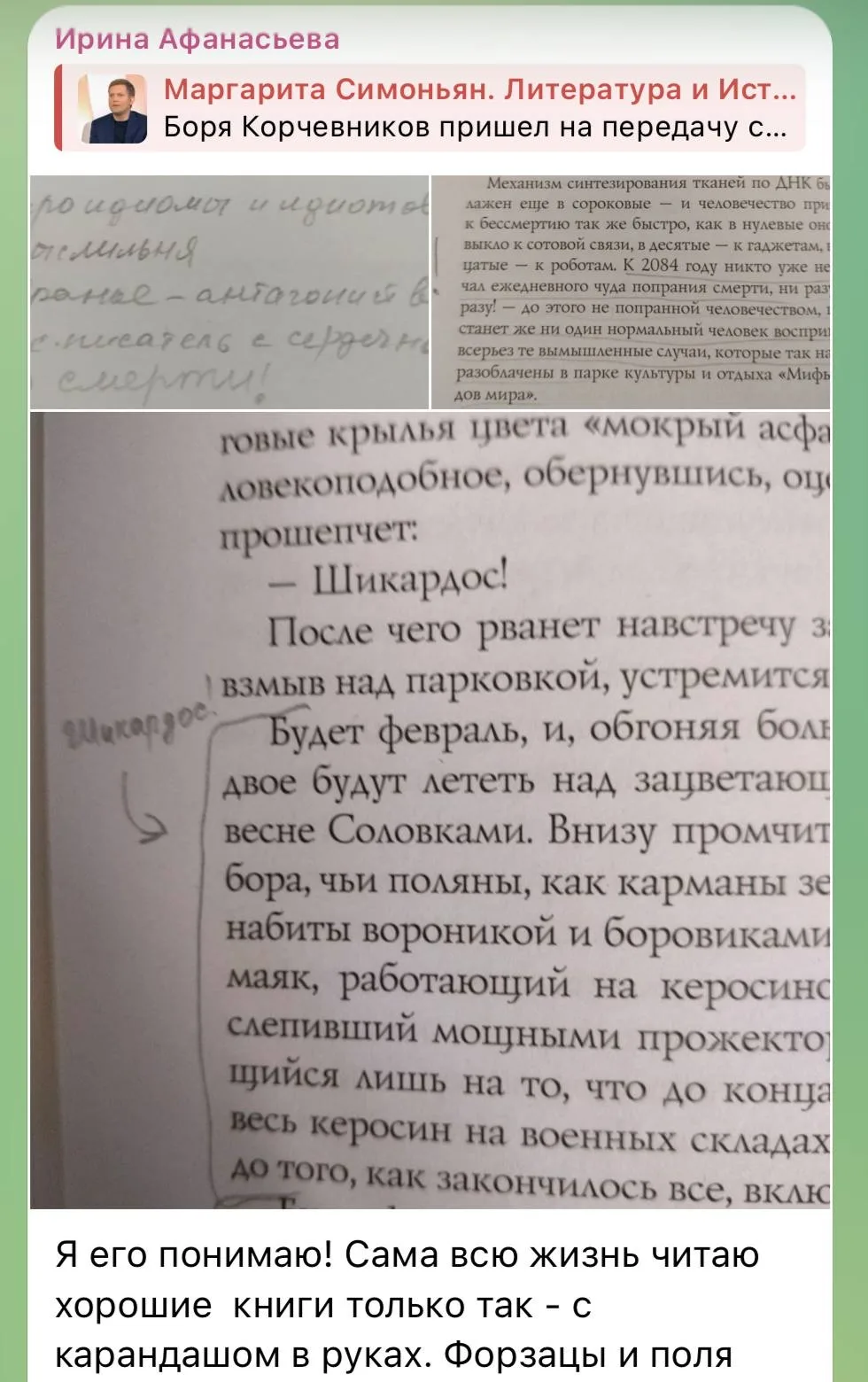 Изображение из сообщения канала