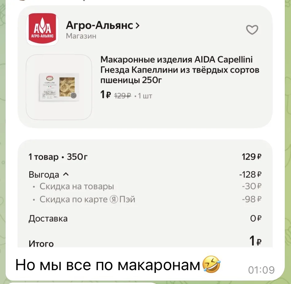Изображение из сообщения канала