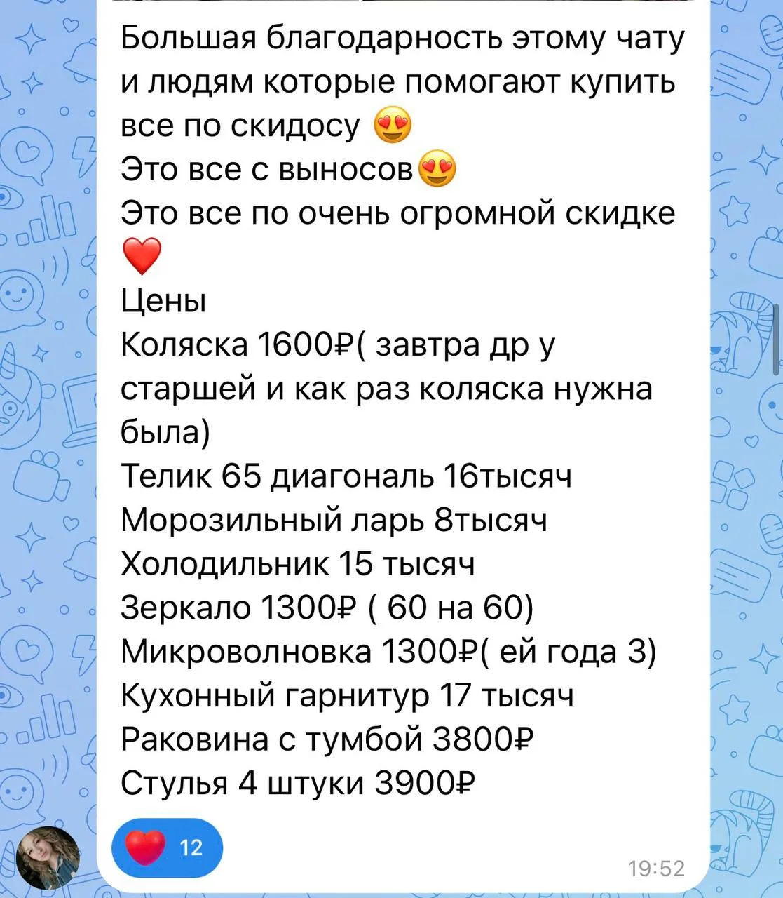 Изображение из сообщения канала