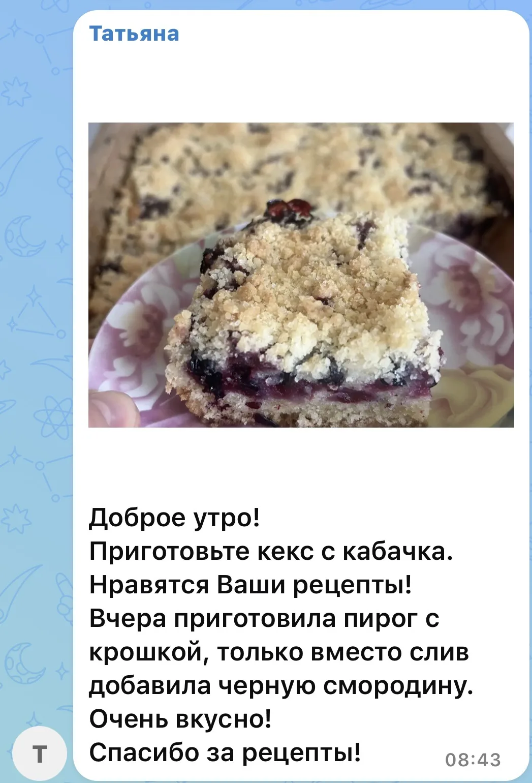 Изображение из сообщения канала