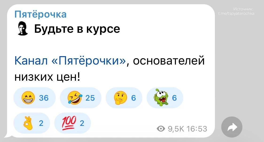 Изображение из сообщения канала