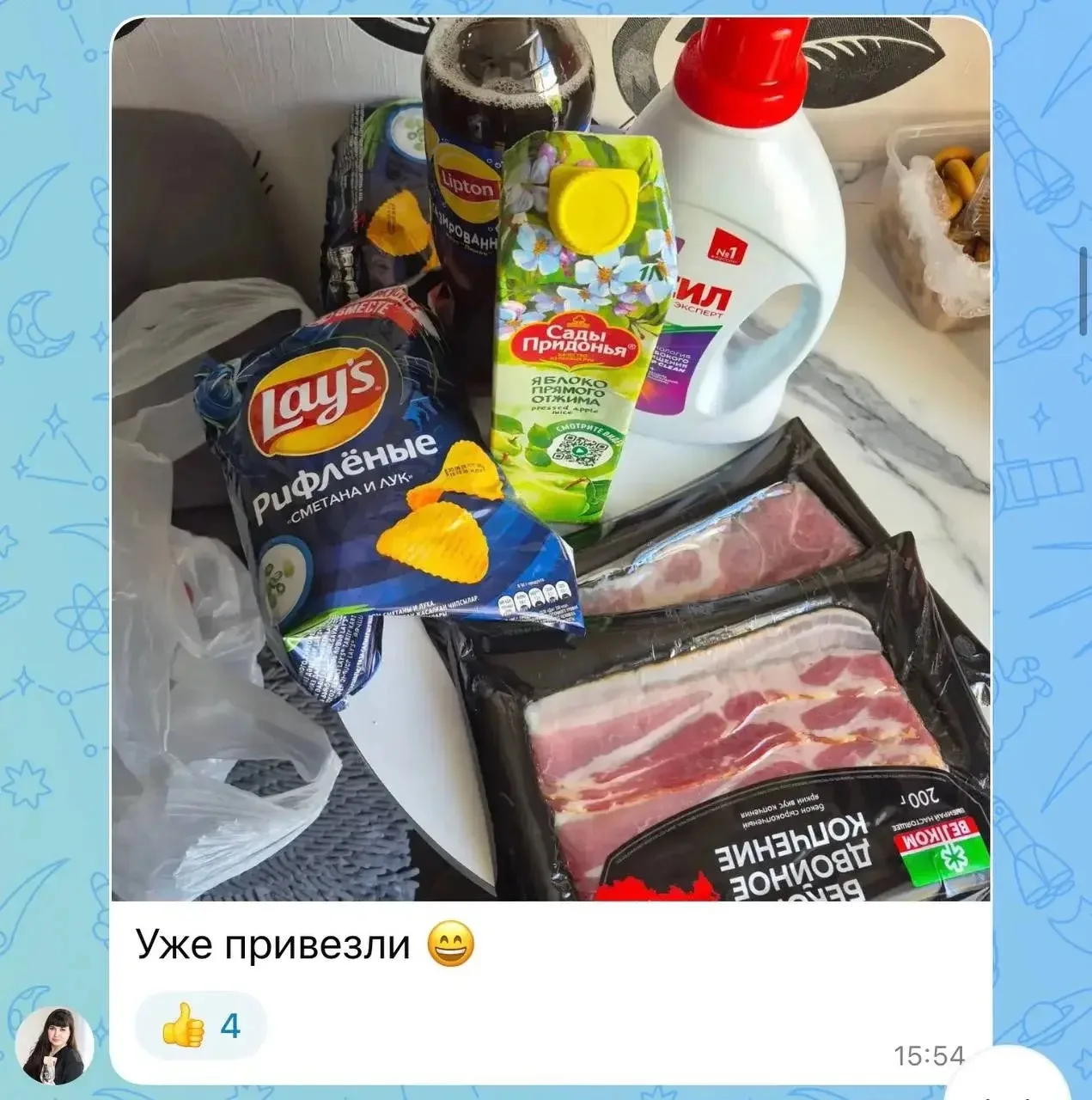Изображение из сообщения канала