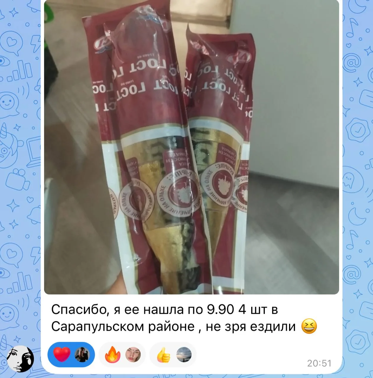 Изображение из сообщения канала
