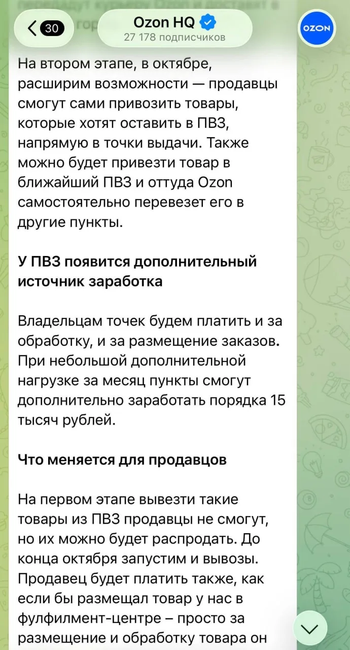 Изображение из сообщения канала
