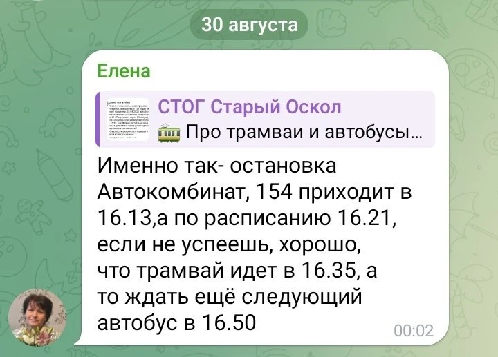 Изображение из сообщения канала