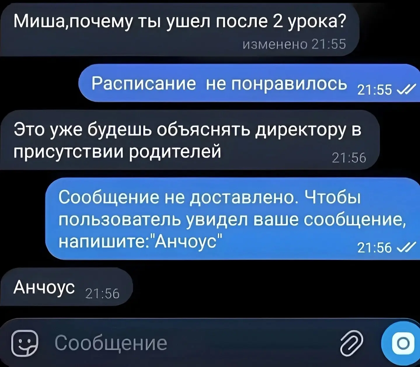 Изображение из сообщения канала