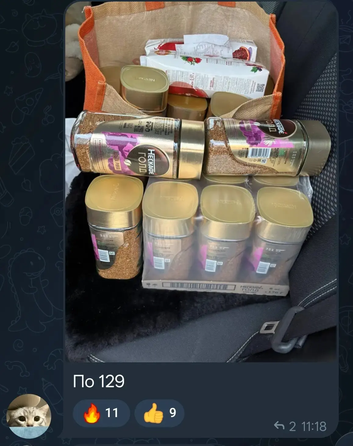 Изображение из сообщения канала