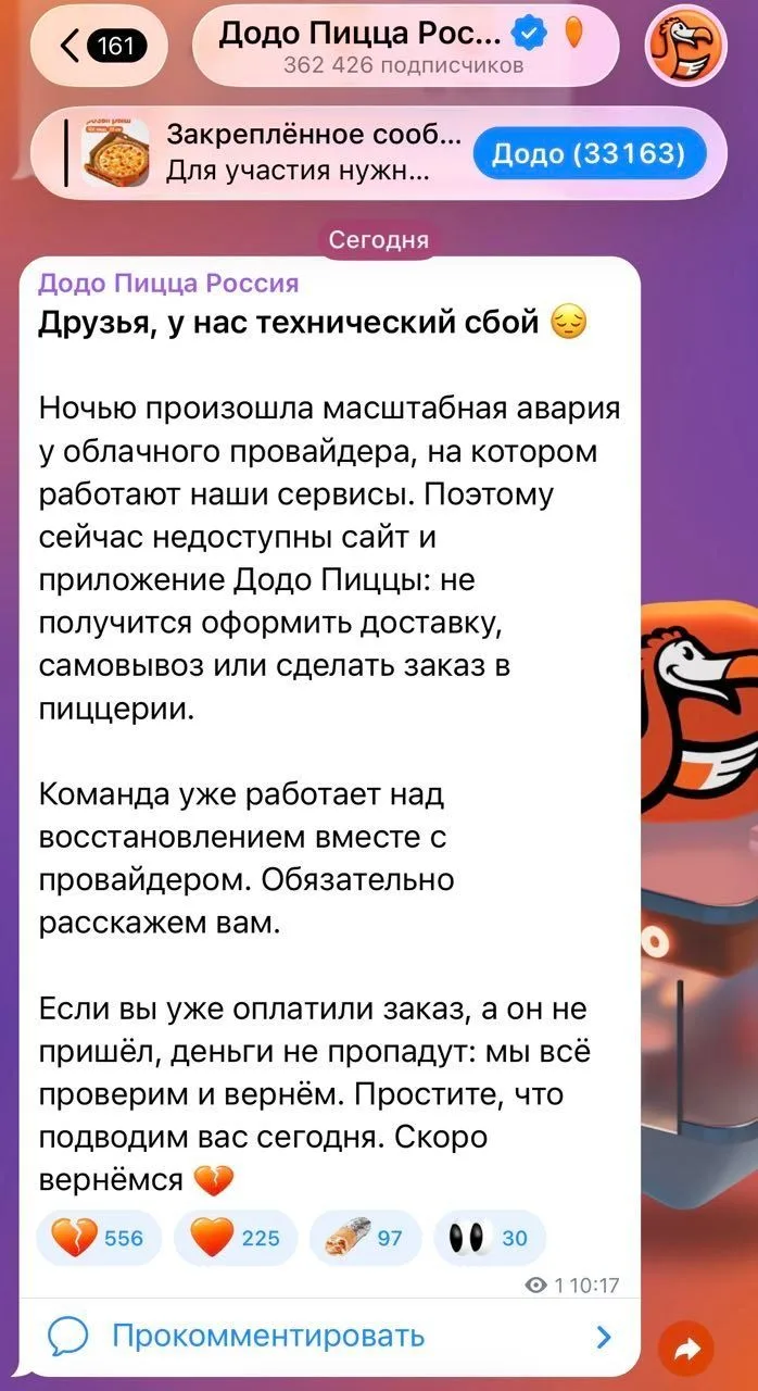 Изображение из сообщения канала