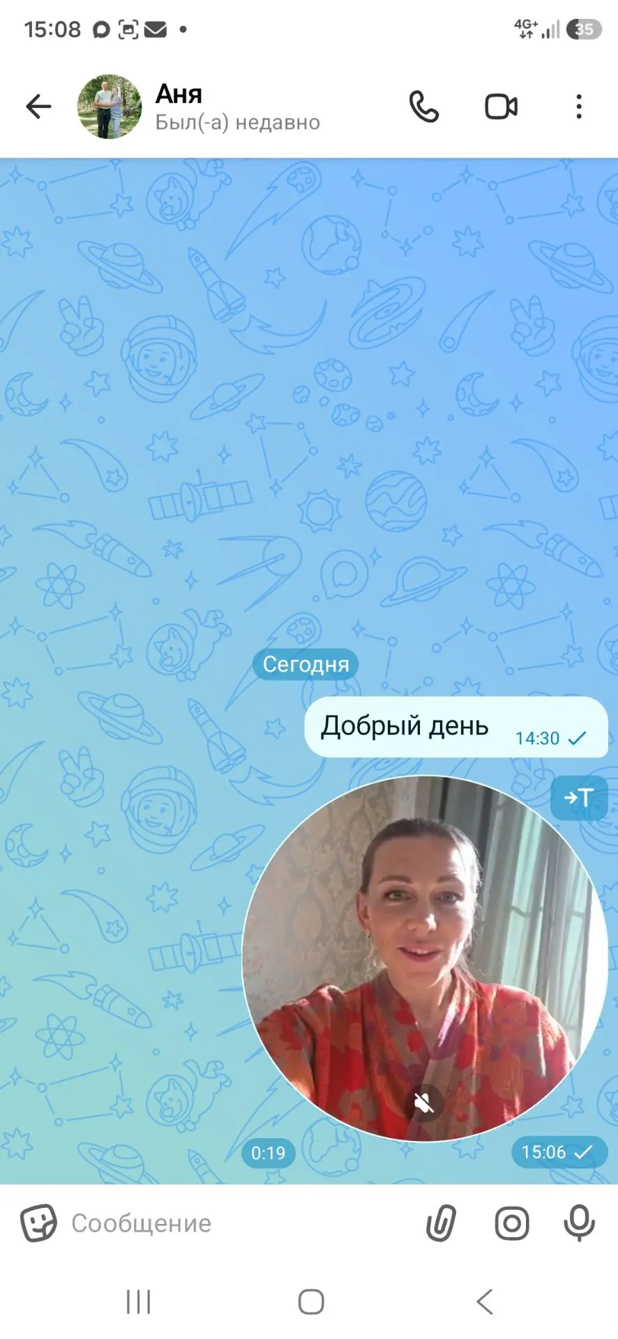 Изображение из сообщения канала