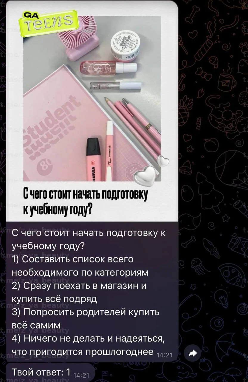 Изображение из сообщения канала