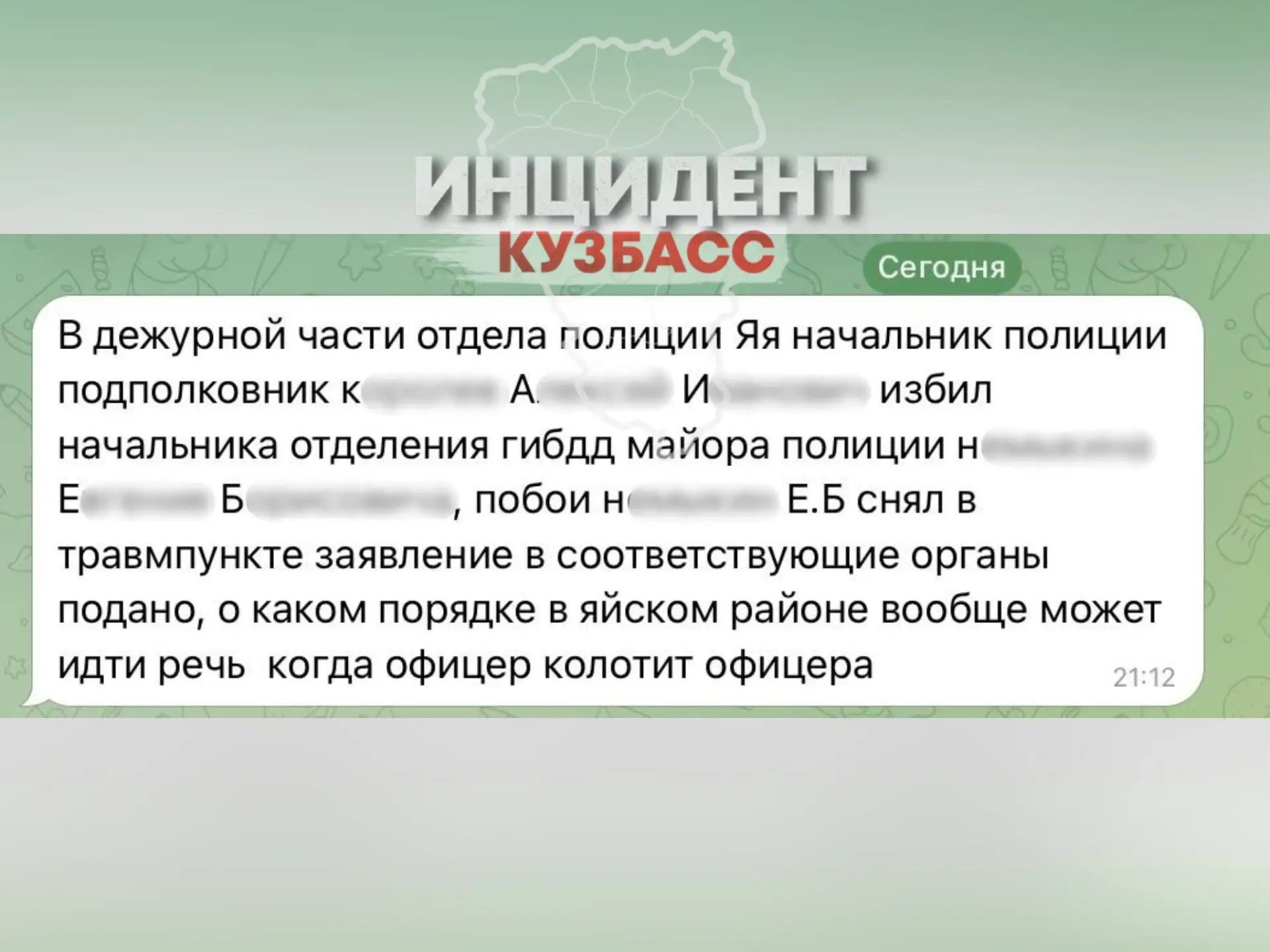 Изображение из сообщения канала