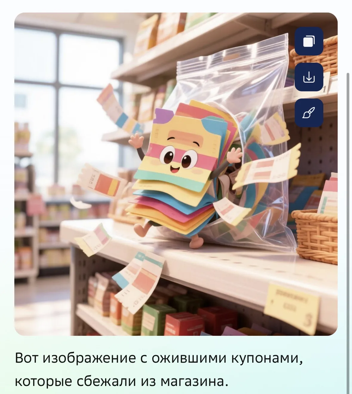 Изображение из сообщения канала