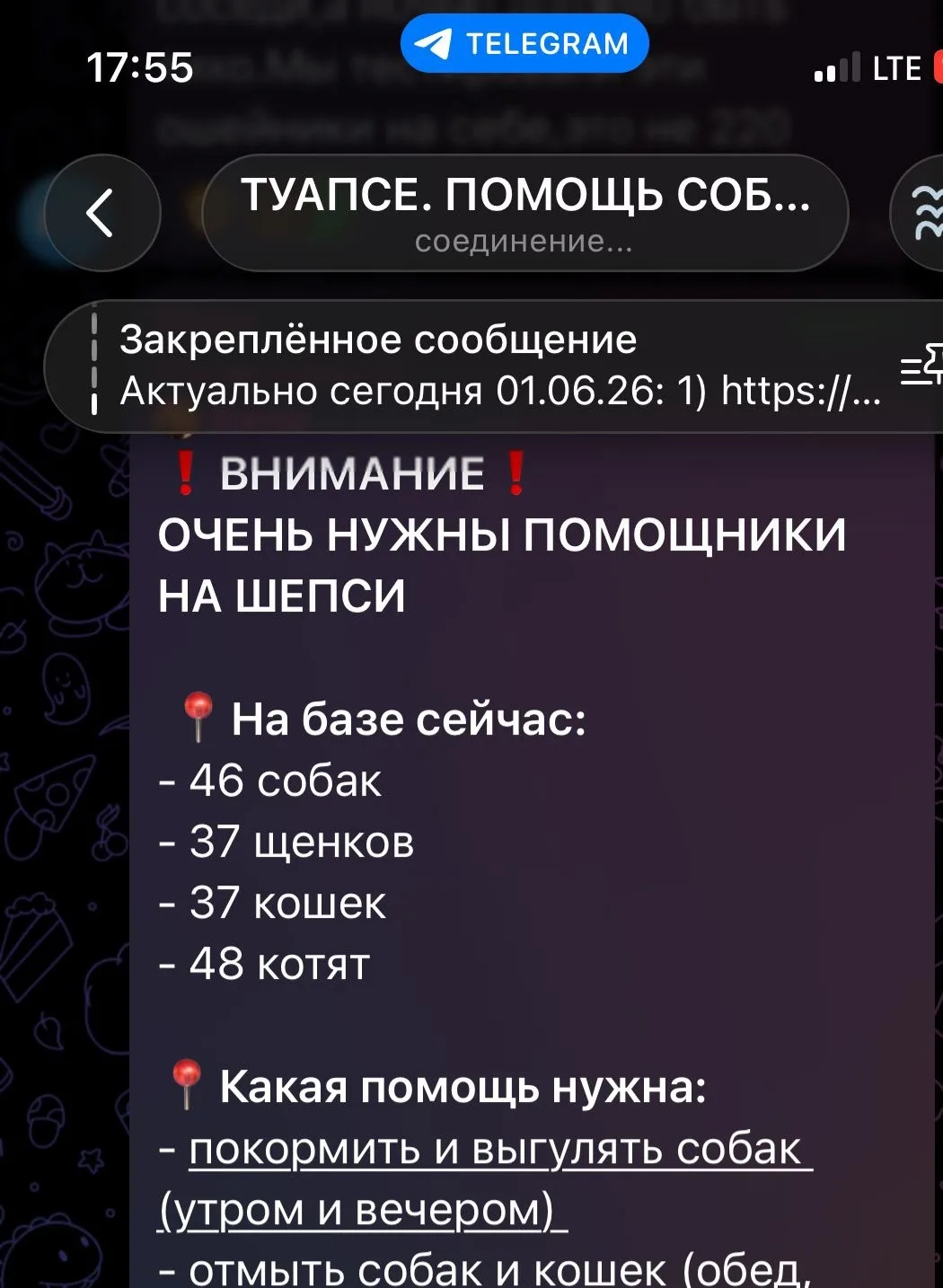 Изображение из сообщения канала