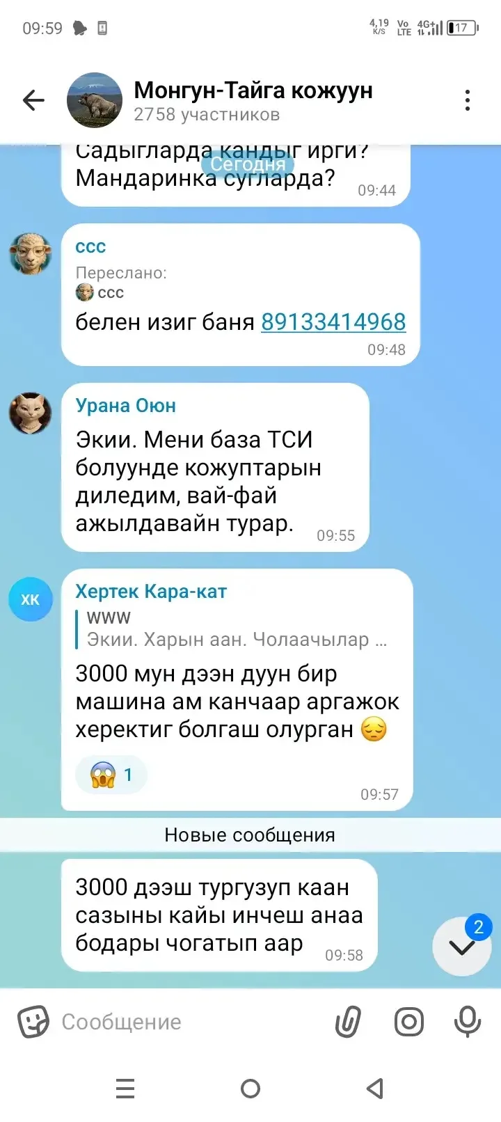 Изображение из сообщения канала