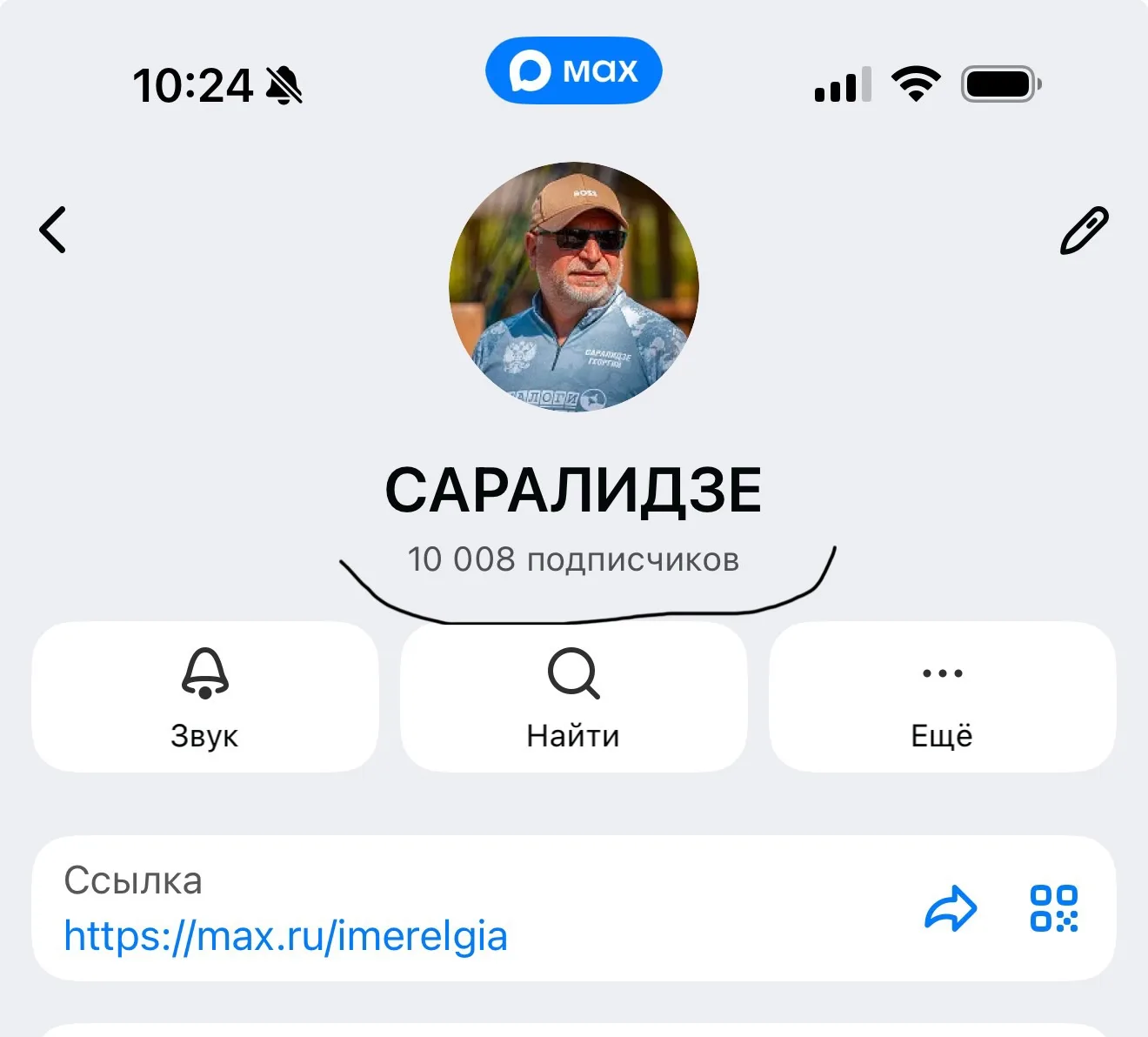 Изображение из сообщения канала