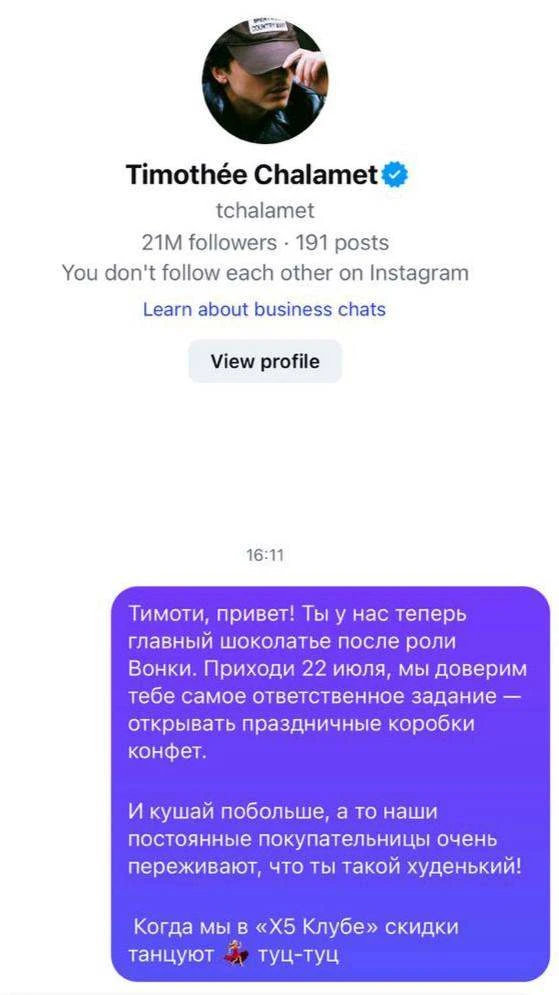 Изображение из сообщения канала