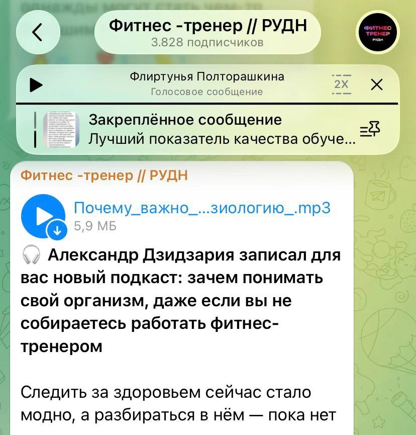 Изображение из сообщения канала