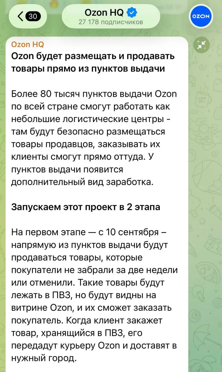 Изображение из сообщения канала