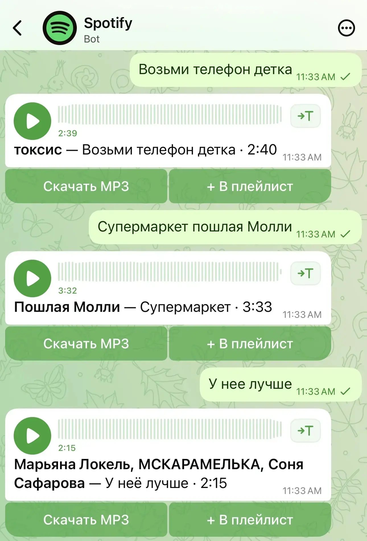 Изображение из сообщения канала