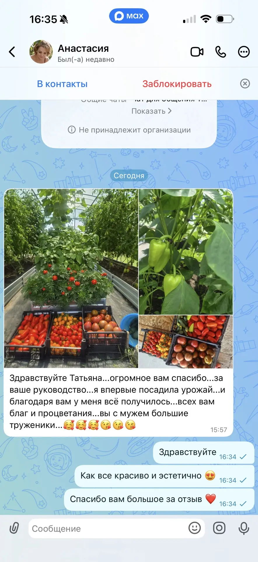 Изображение из сообщения канала