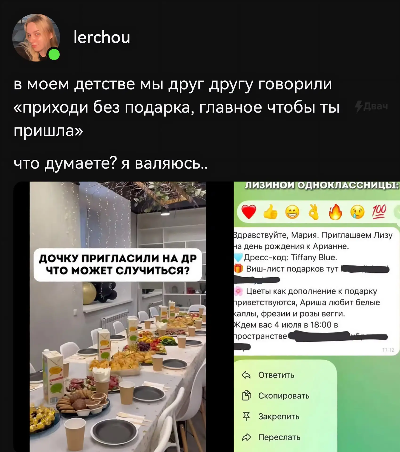 Изображение из сообщения канала