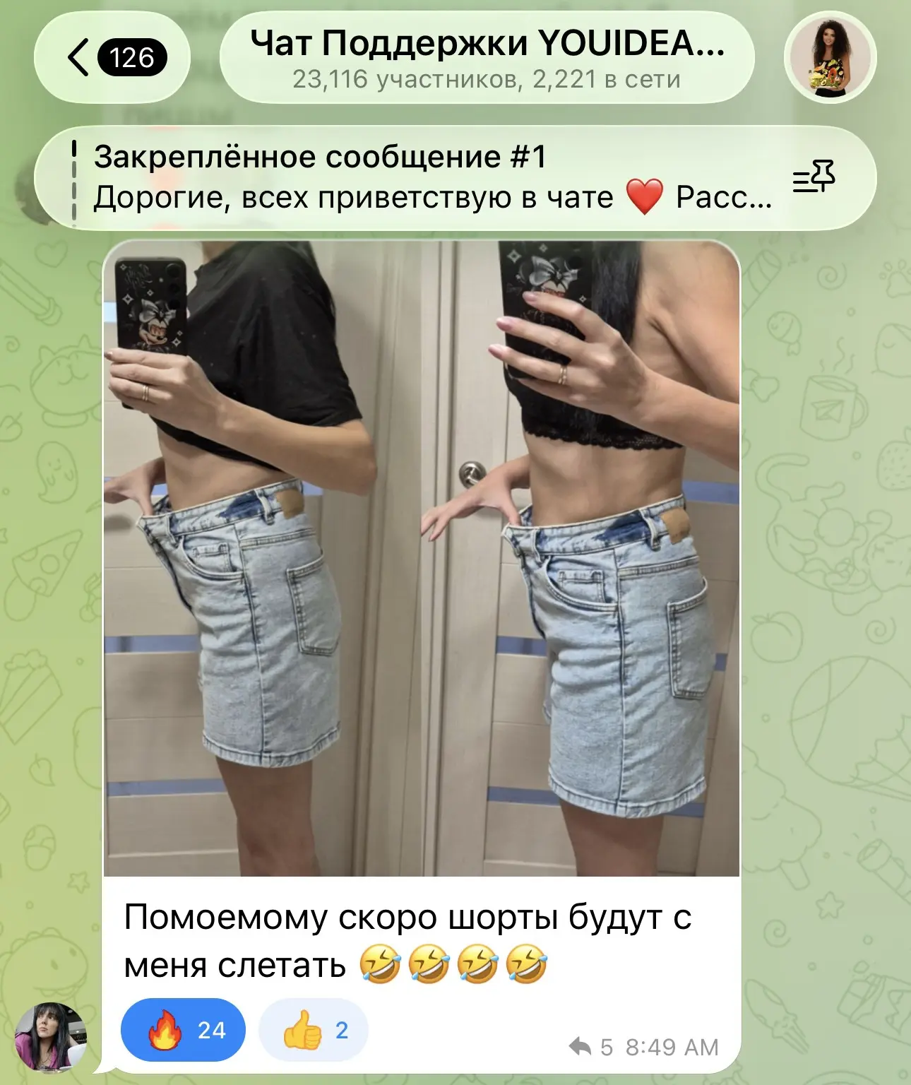 Изображение из сообщения канала