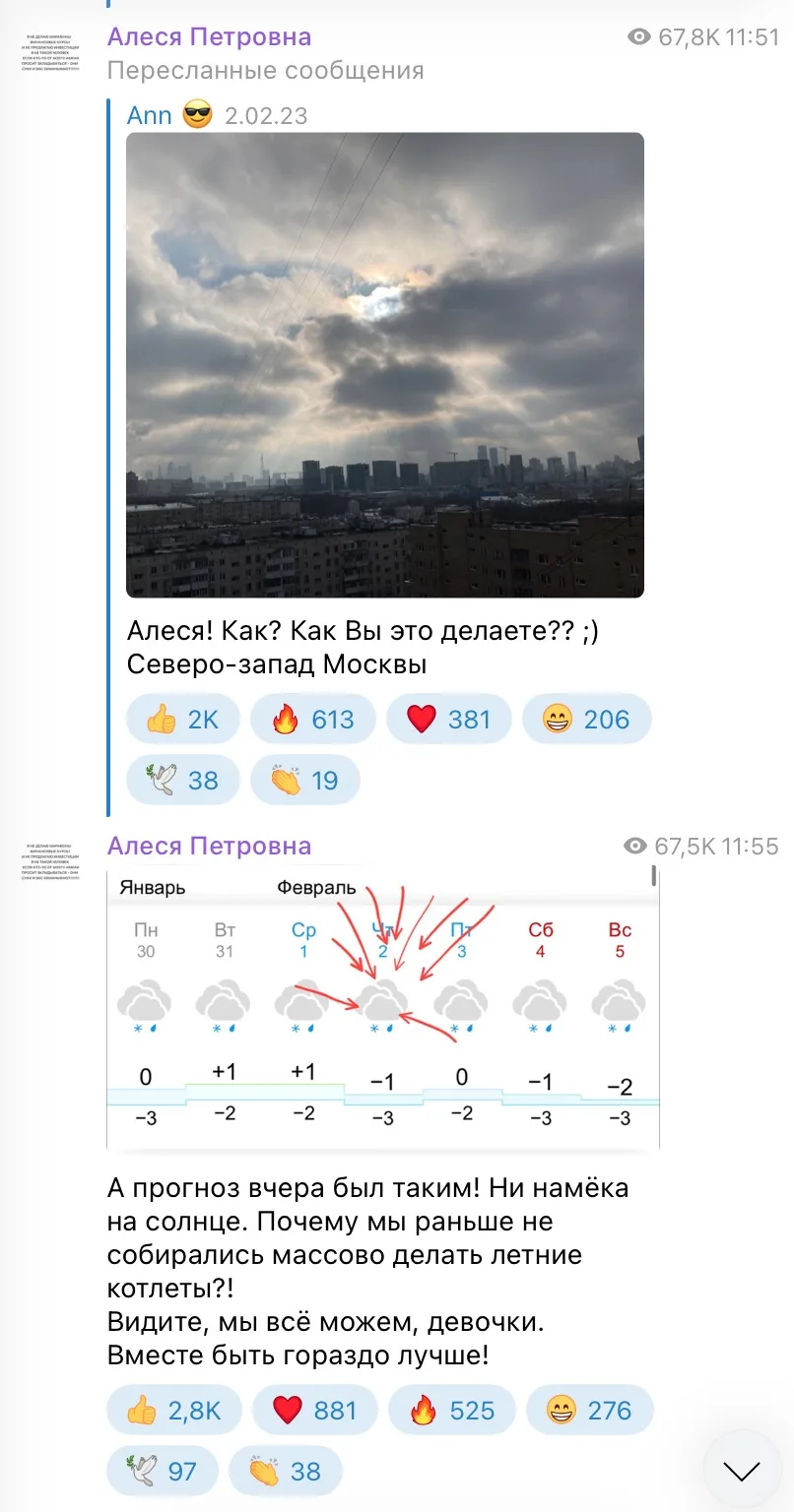 Изображение из сообщения канала