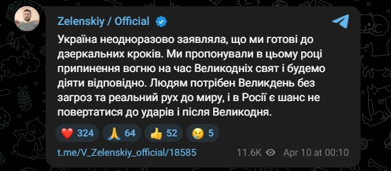 Изображение из сообщения канала
