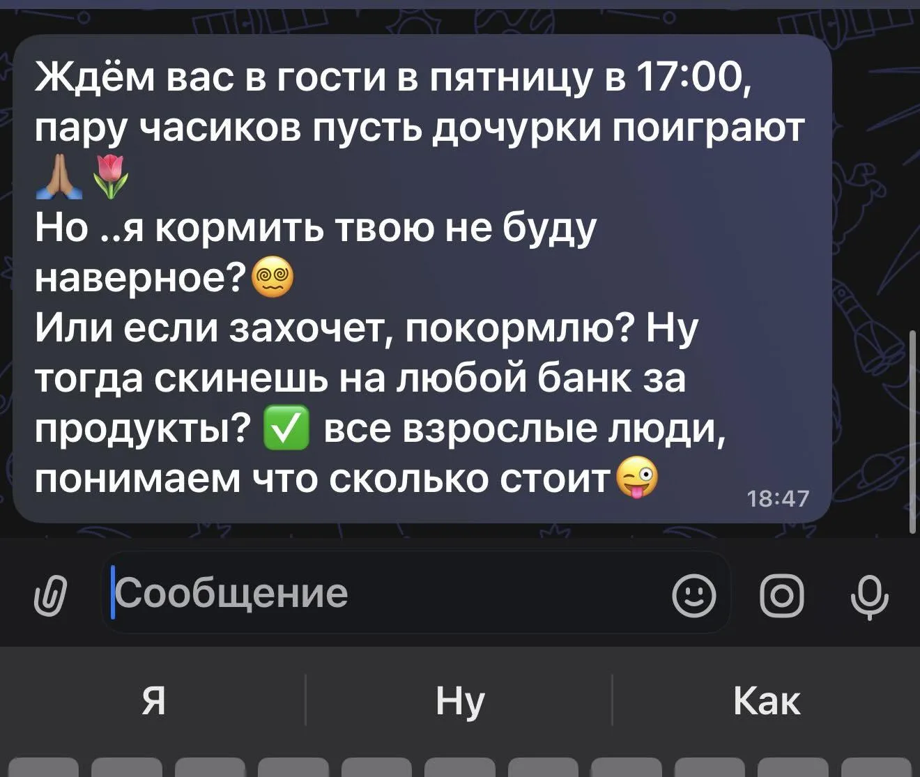 Изображение из сообщения канала