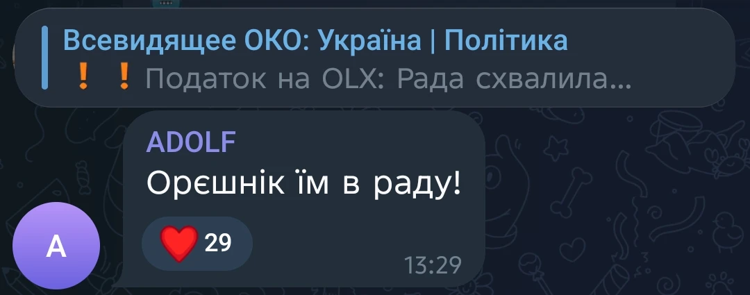 Изображение из сообщения канала