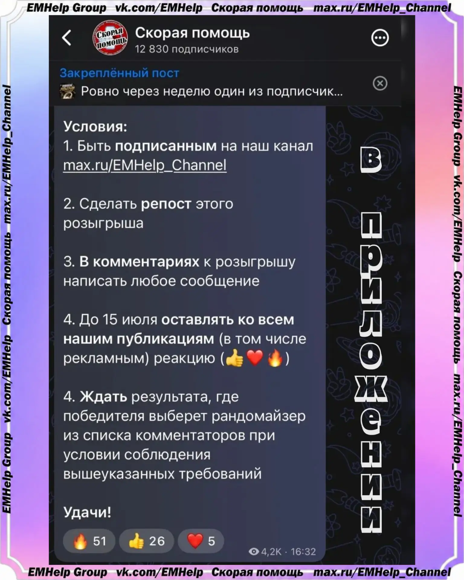 Изображение из сообщения канала